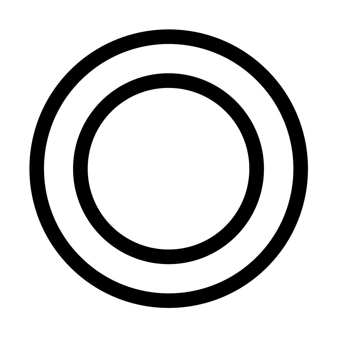 forma thin sharp style botón de radio sin marcar icon