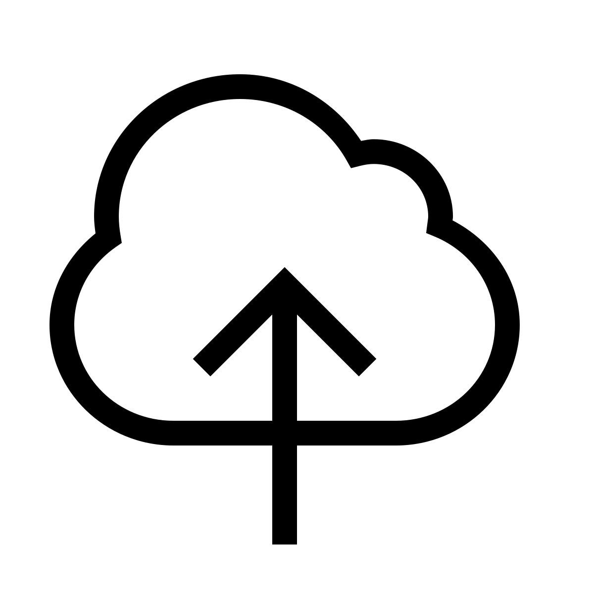 forma thin sharp style upload to cloud icon