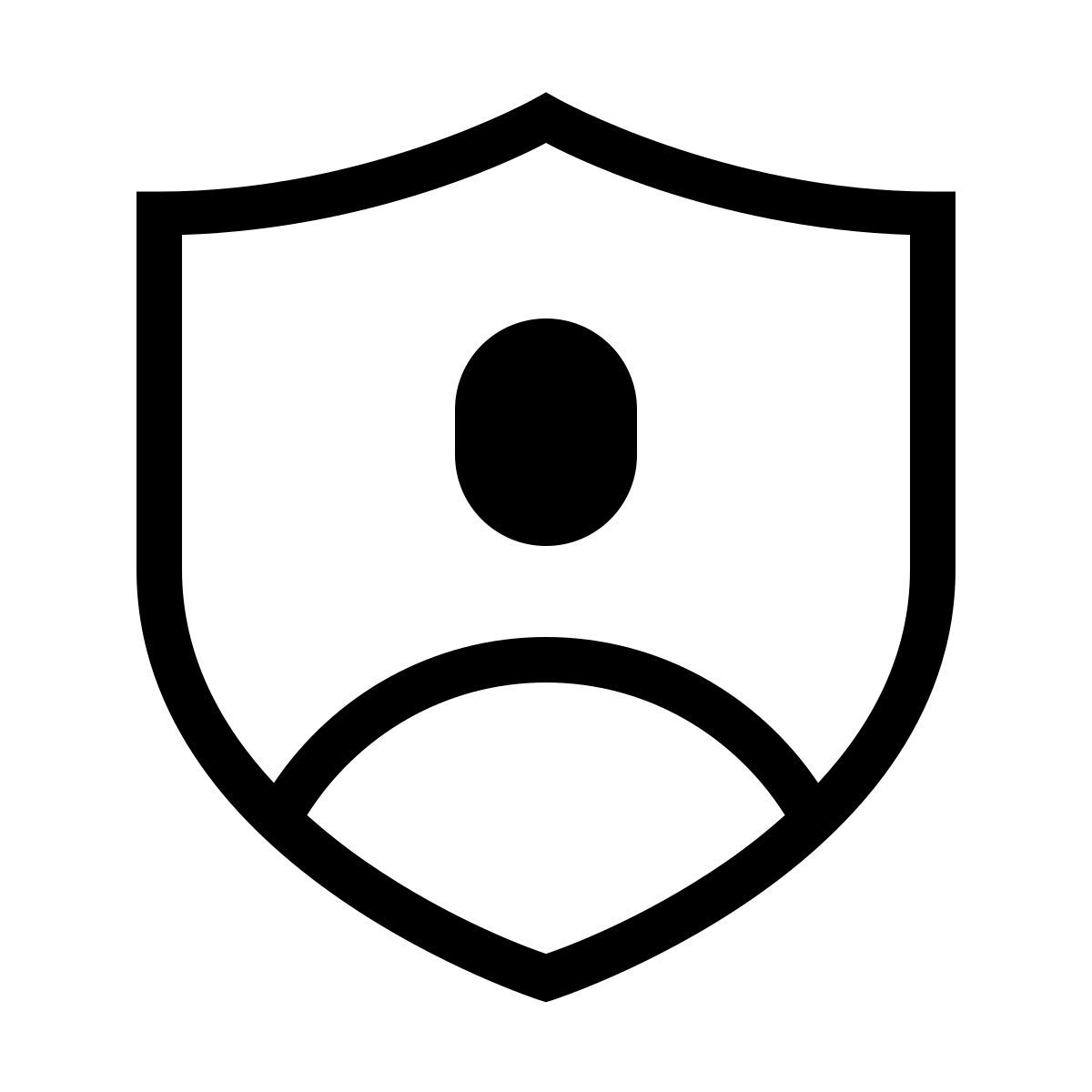 forma thin sharp style user shield icon