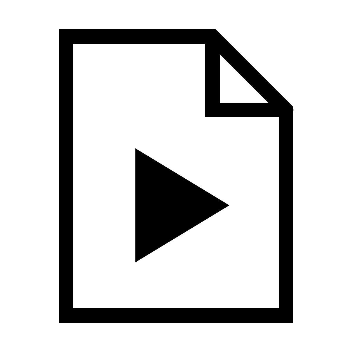 forma thin sharp style file video icon