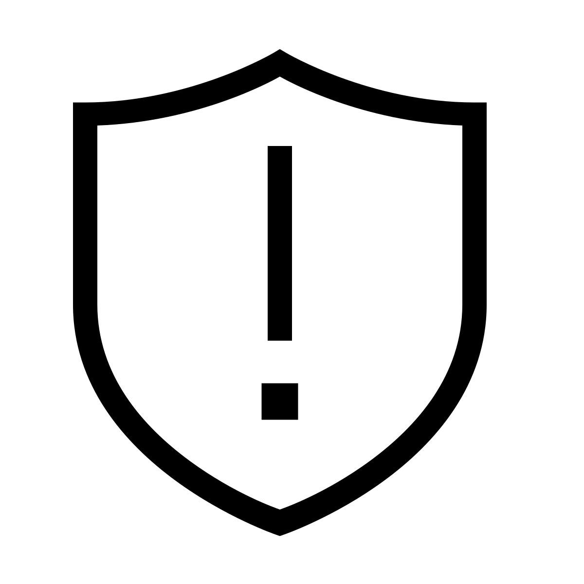 forma thin sharp style avertissement bouclier icon