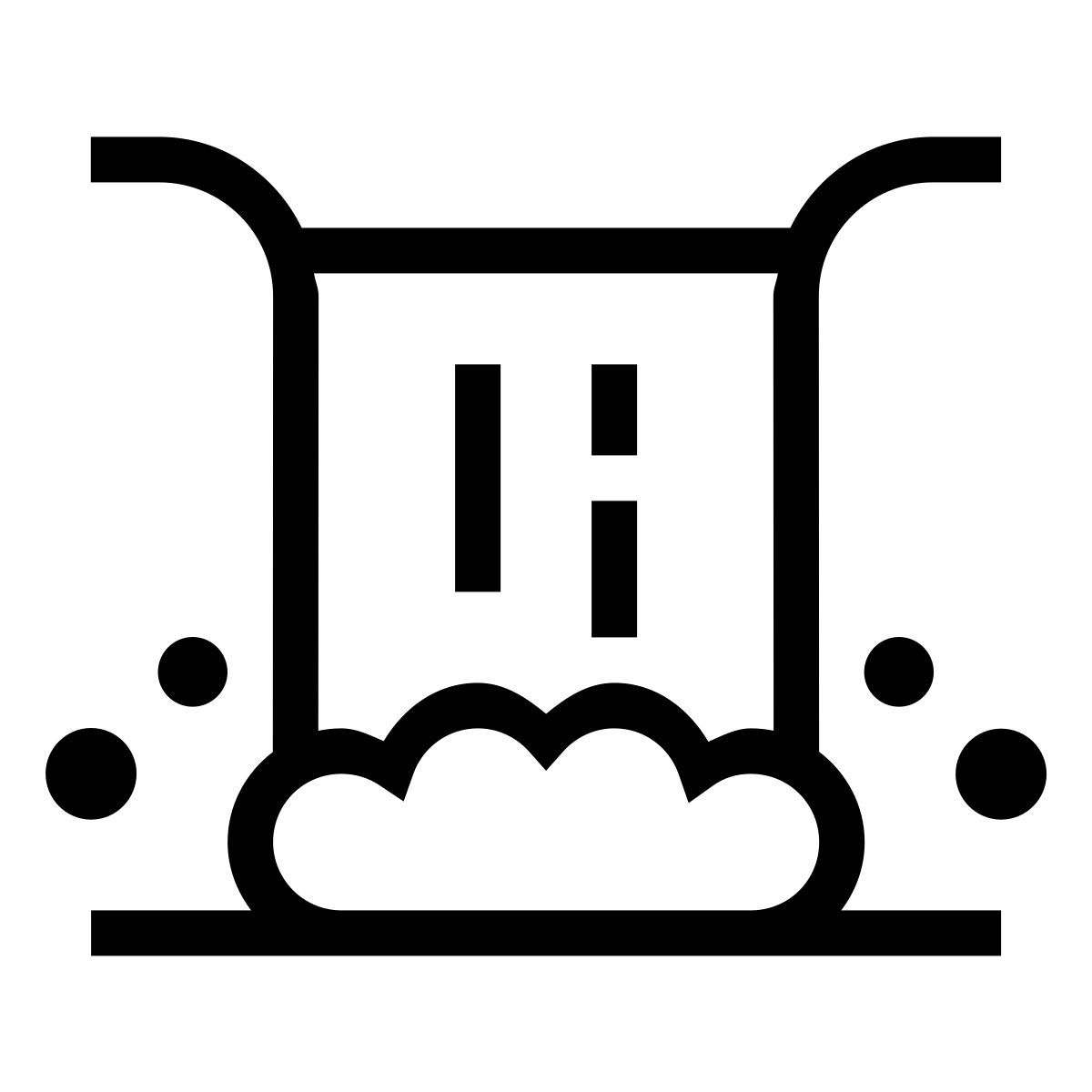 forma thin sharp style waterfall icon