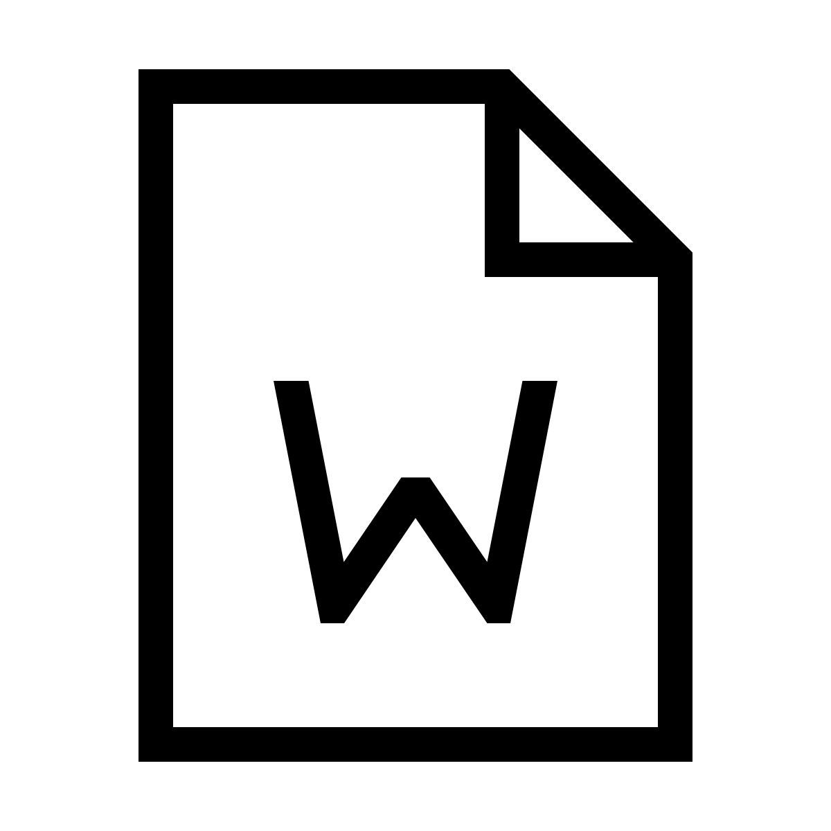 forma thin sharp style word icon