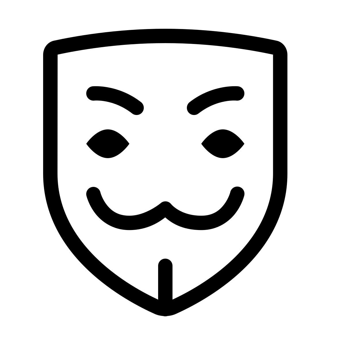 forma thin style maschera anonimo icon