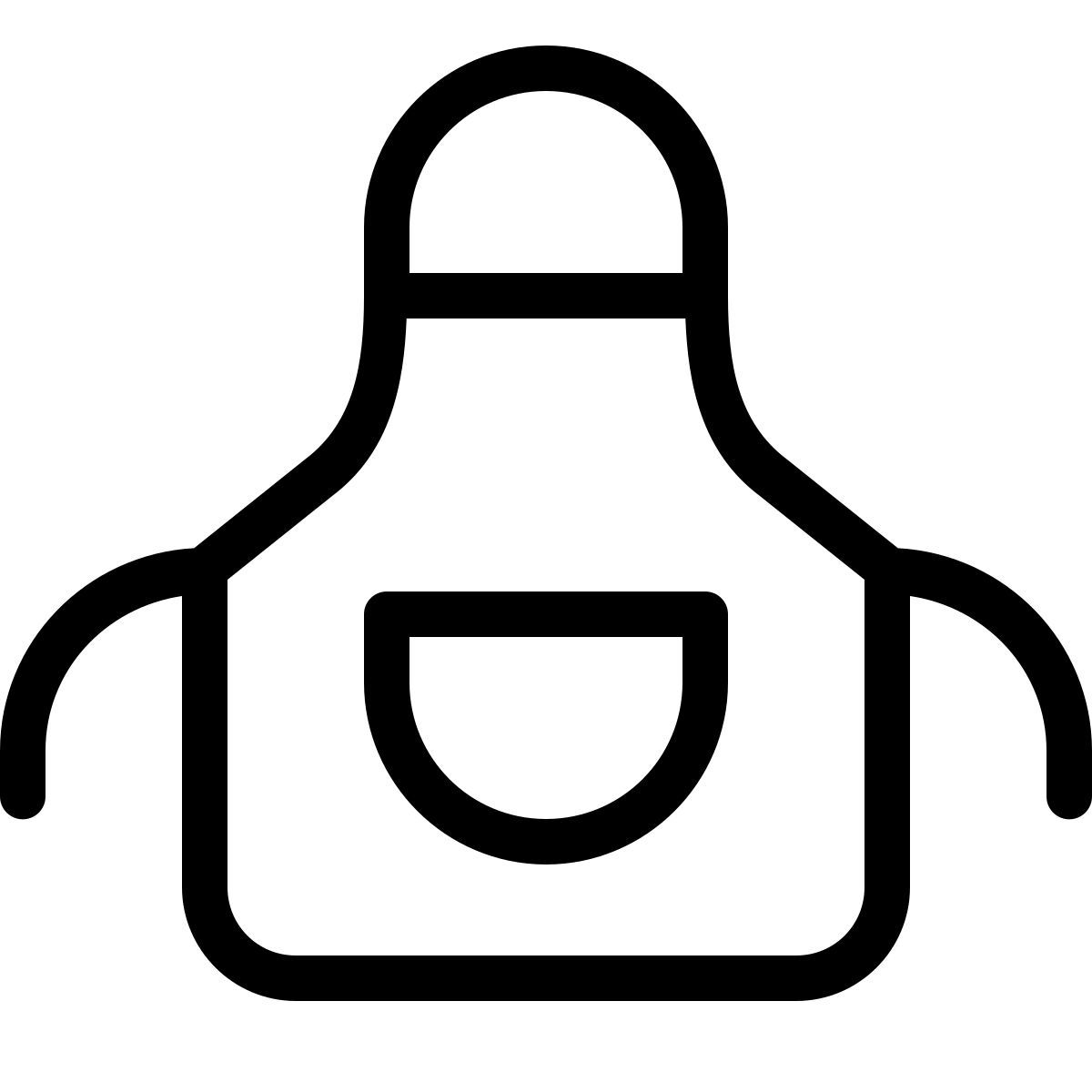 forma thin style grembiule icon