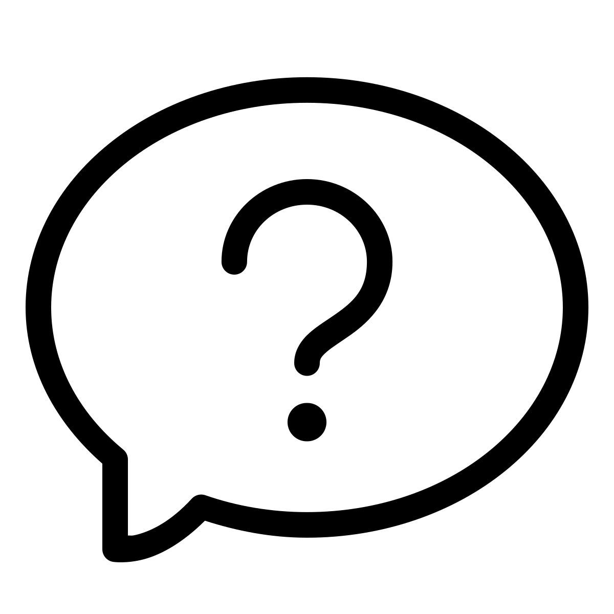 forma thin style poser une question icon