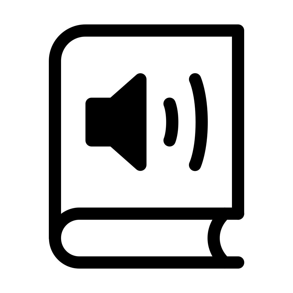 forma thin style audio libro icon