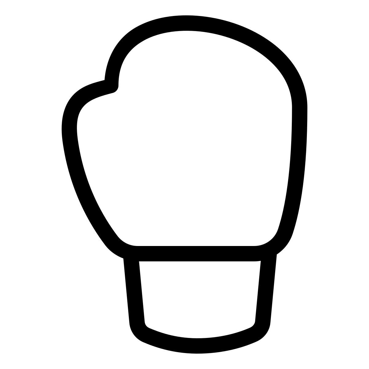 forma thin style boxing glove icon