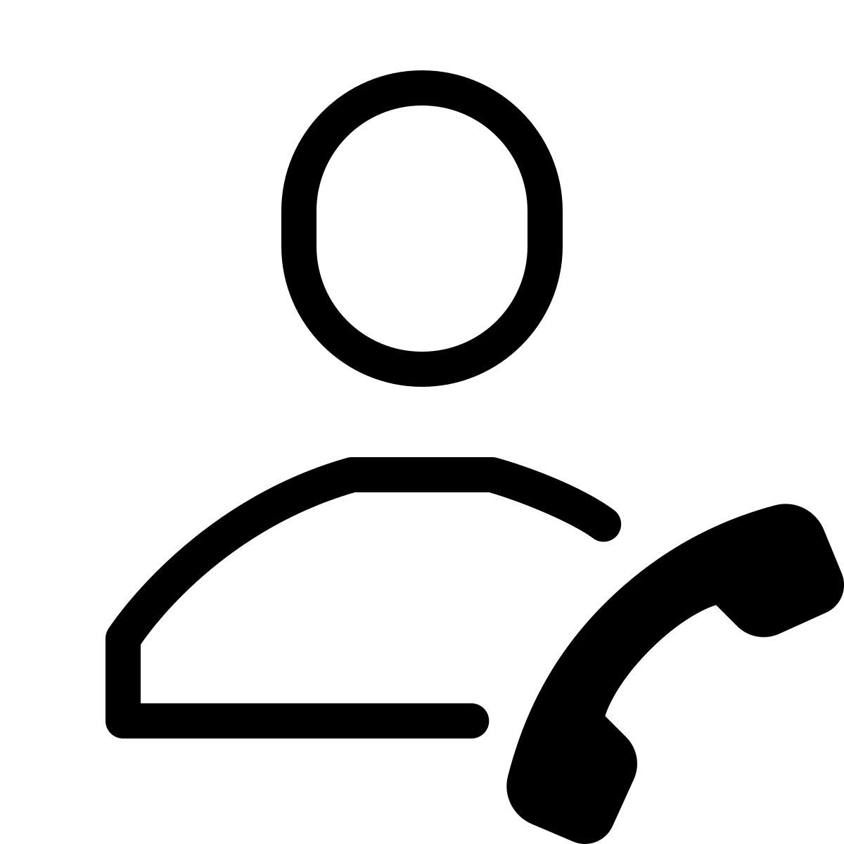 forma thin style 수신 전화 icon