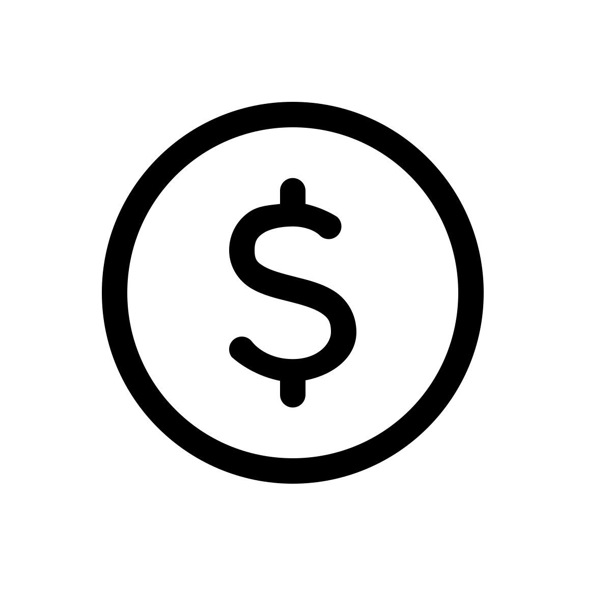 forma thin style dollar coin icon