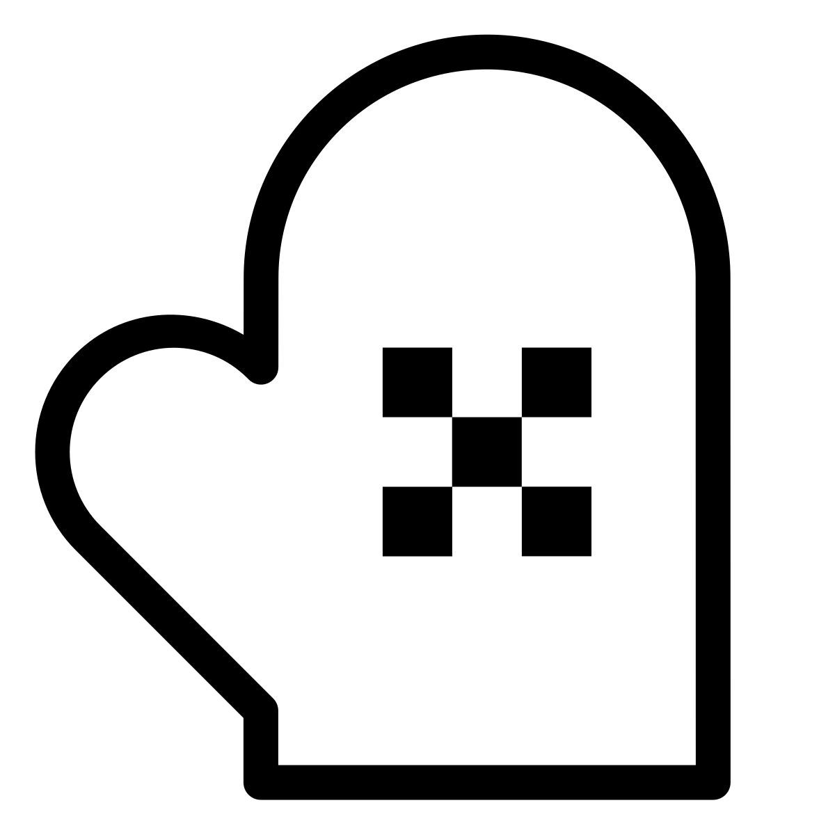 forma thin style moufle de noël icon