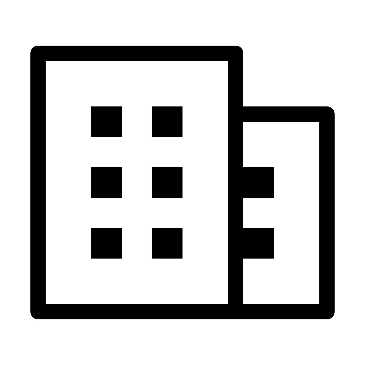 forma thin style 도시 건물 icon