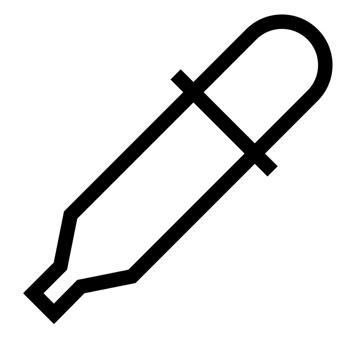 forma thin style cuentagotas de color icon