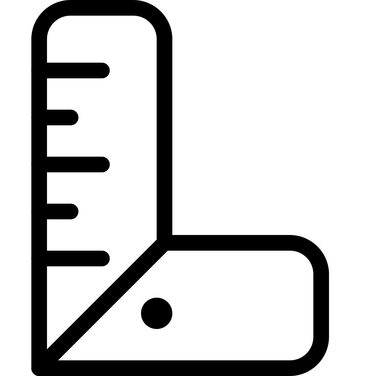 forma thin style construction carpenter ruler icon