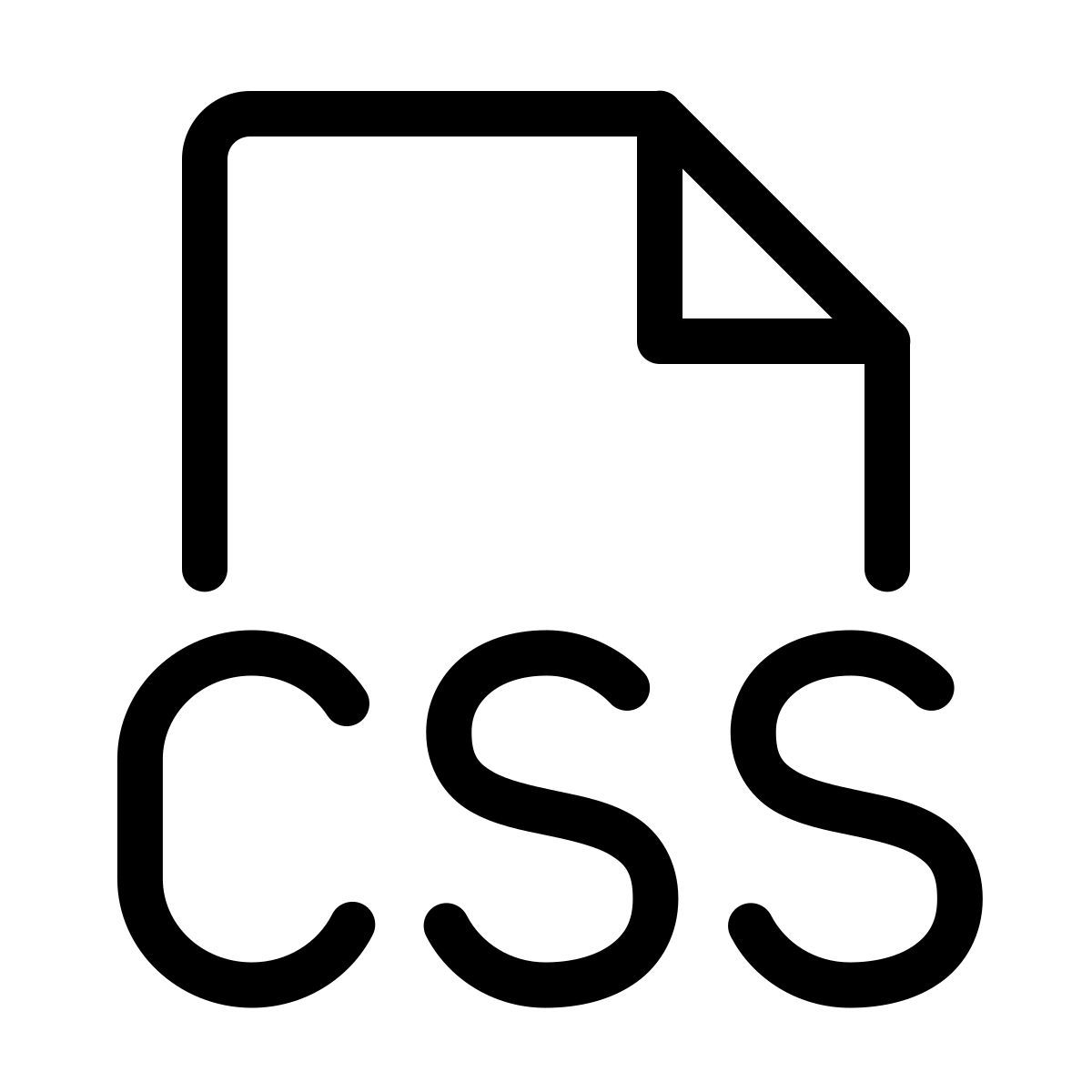forma thin style tipo file css icon