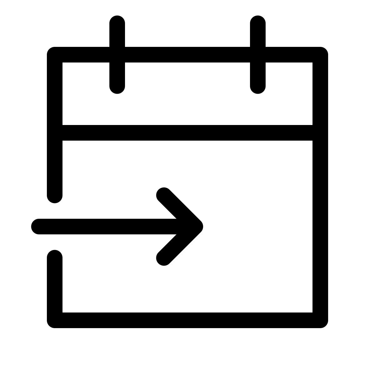 forma thin style fecha hasta icon