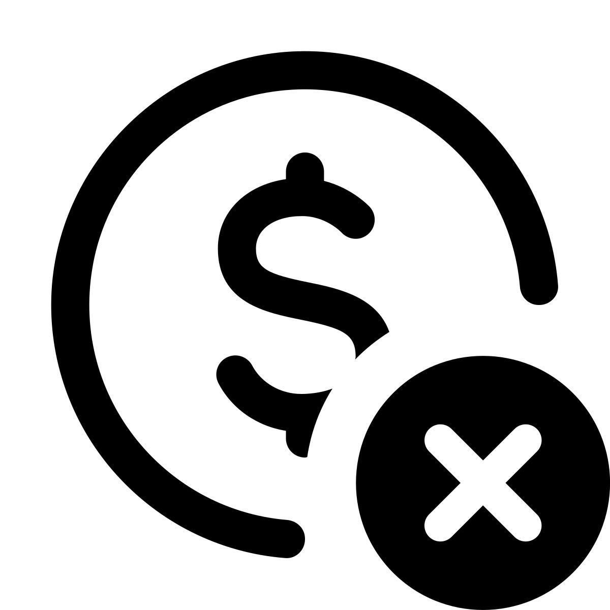 forma thin style elimina il dollaro icon