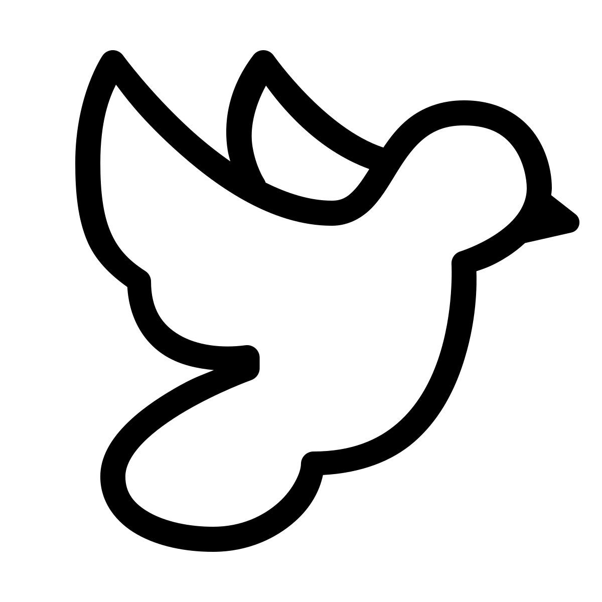 forma thin style dove icon