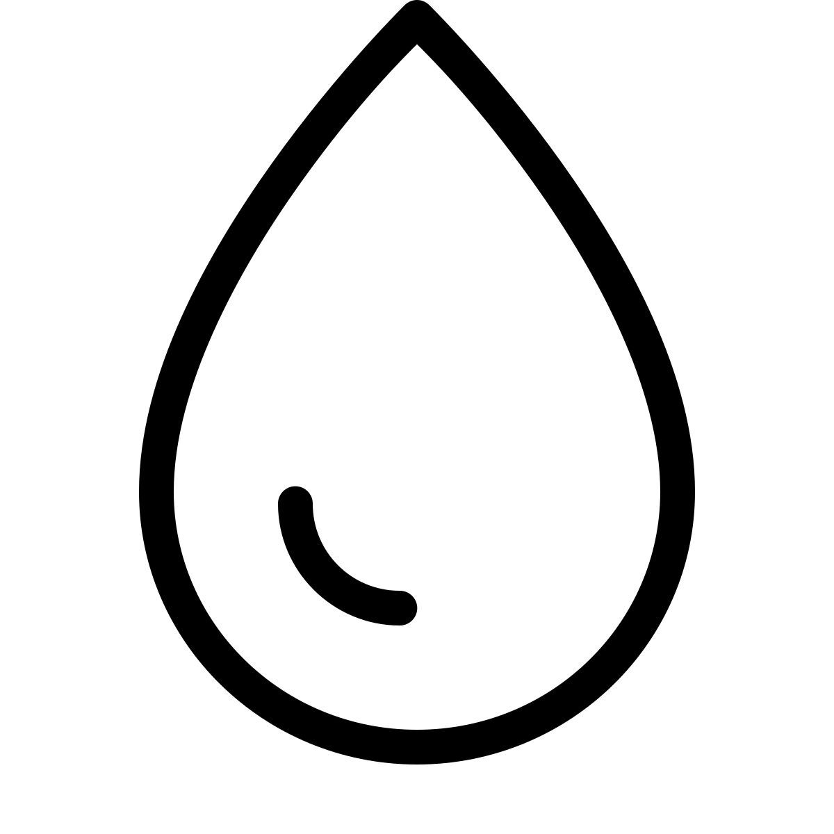 forma thin style goccia di sangue icon