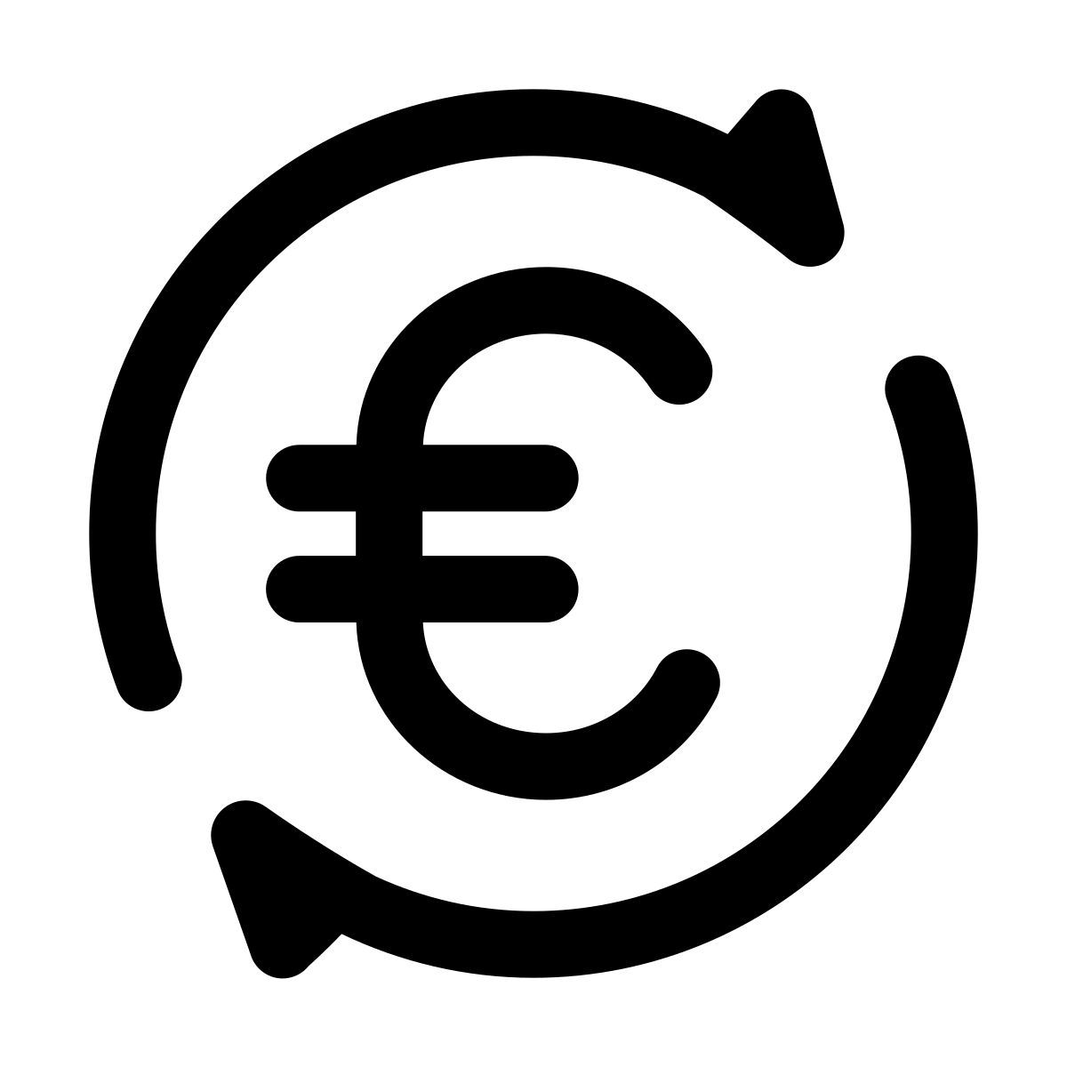 forma thin style exchange euro icon