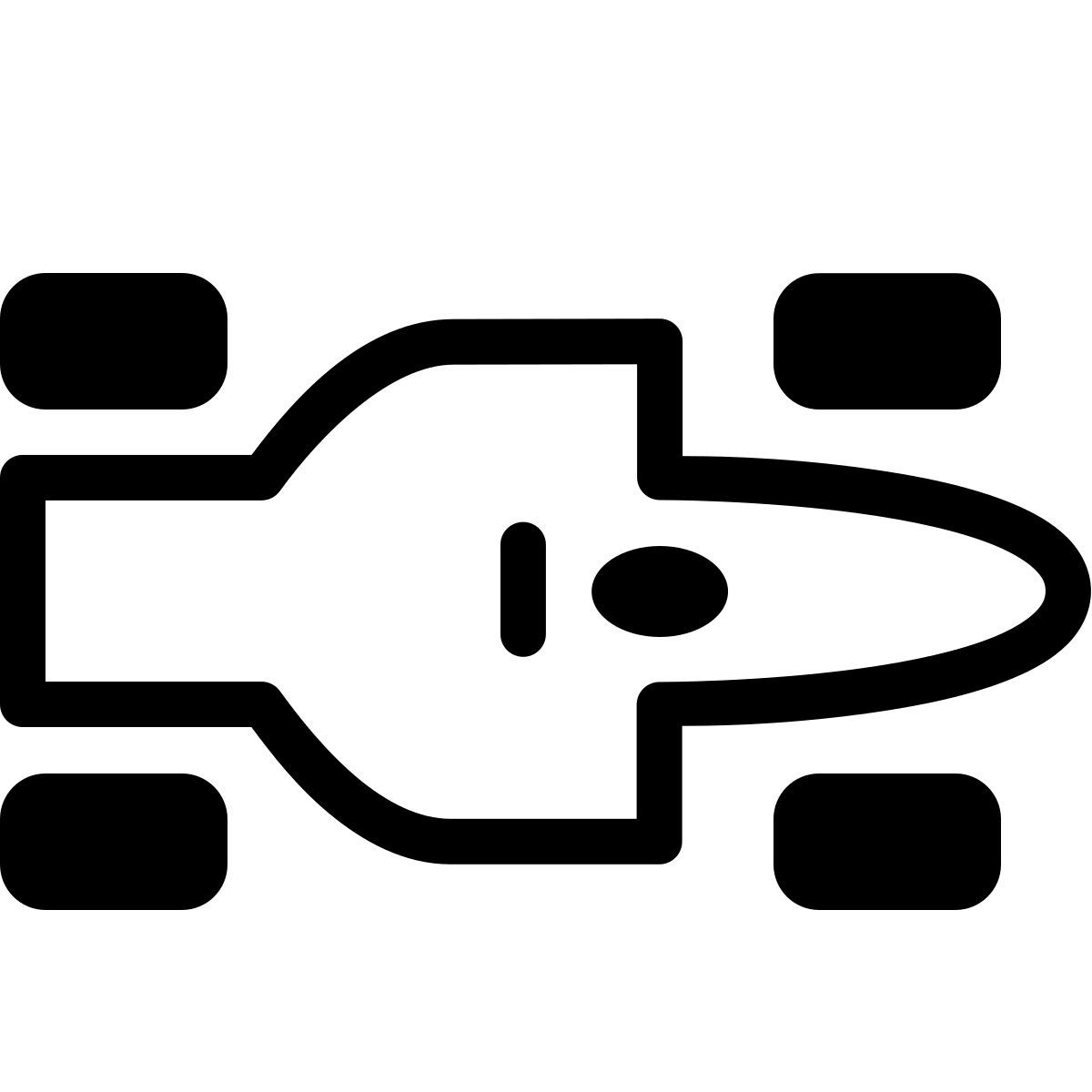 forma thin style voiture de course f1 vue de dessus icon