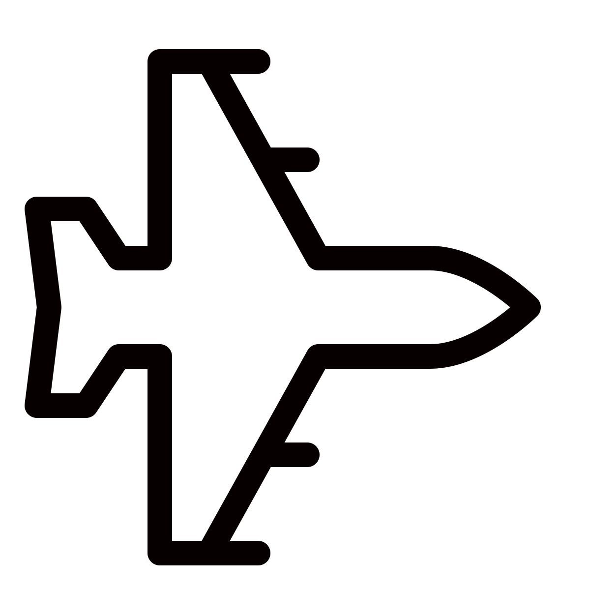 forma thin style kampfjet icon