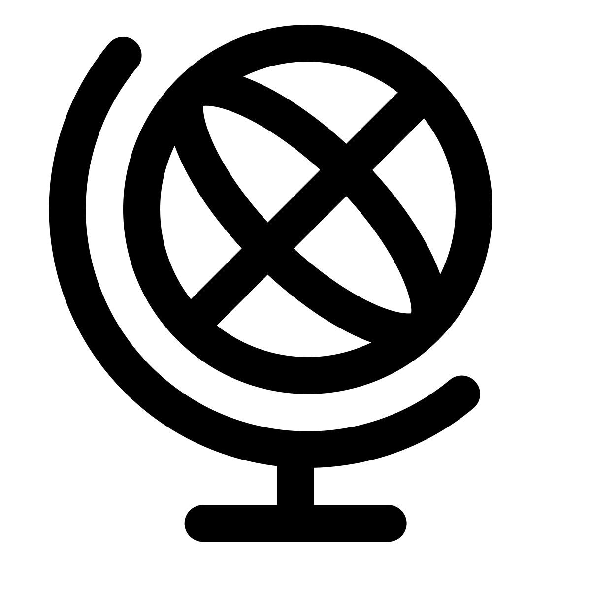 forma thin style earth globe icon