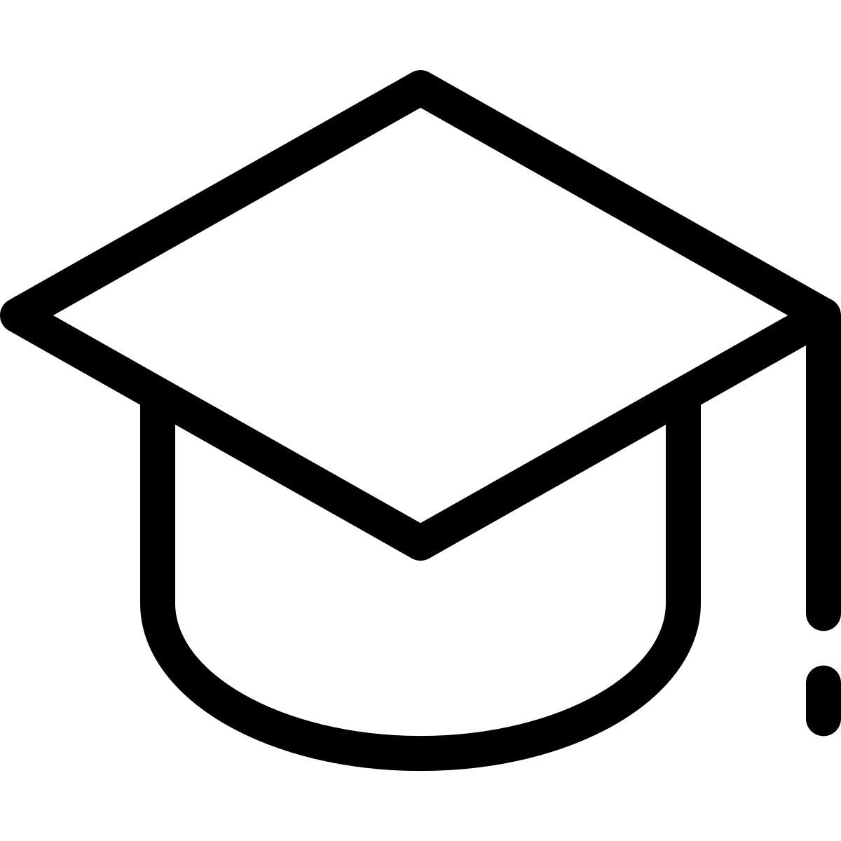 forma thin style 졸업 모자 icon