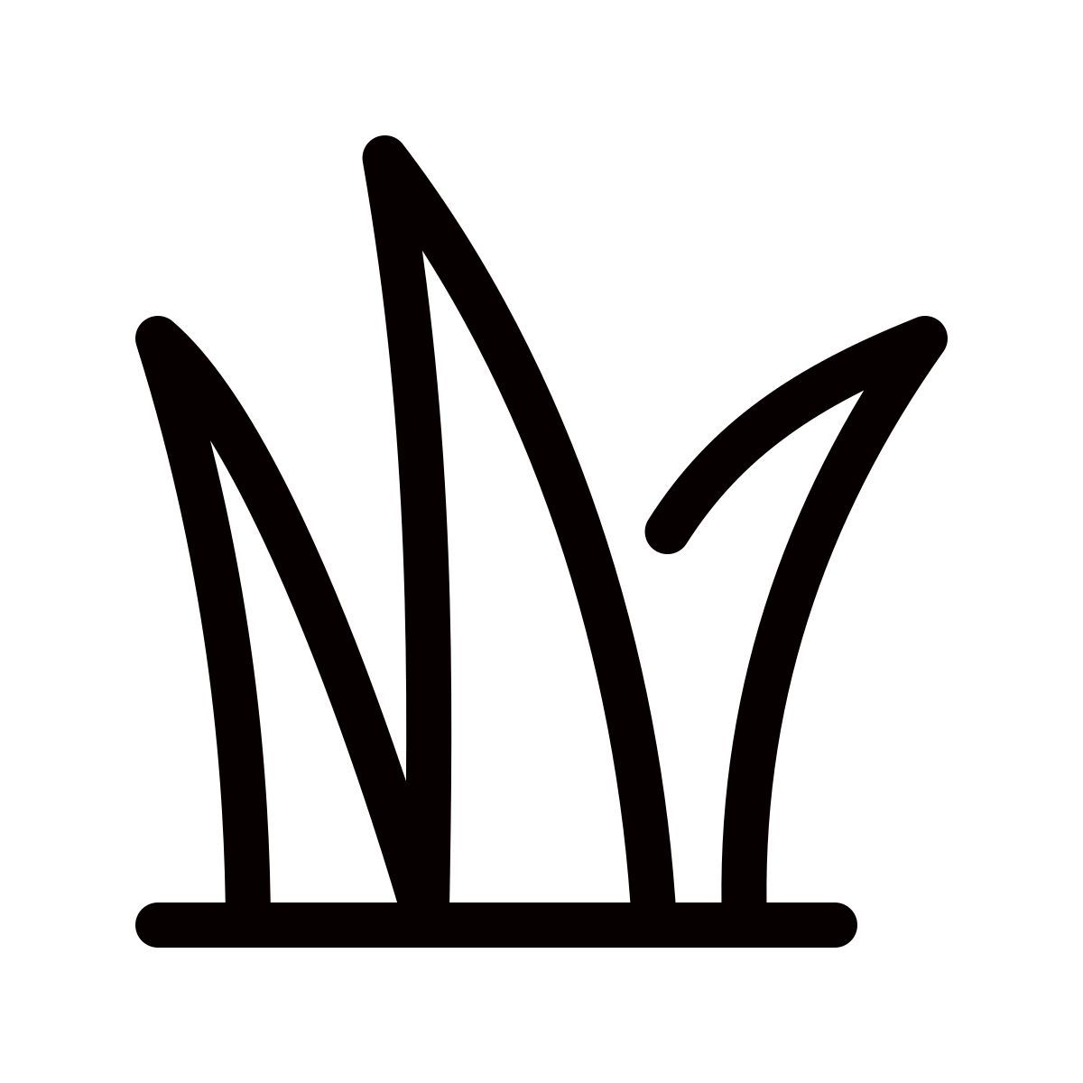 forma thin style césped icon