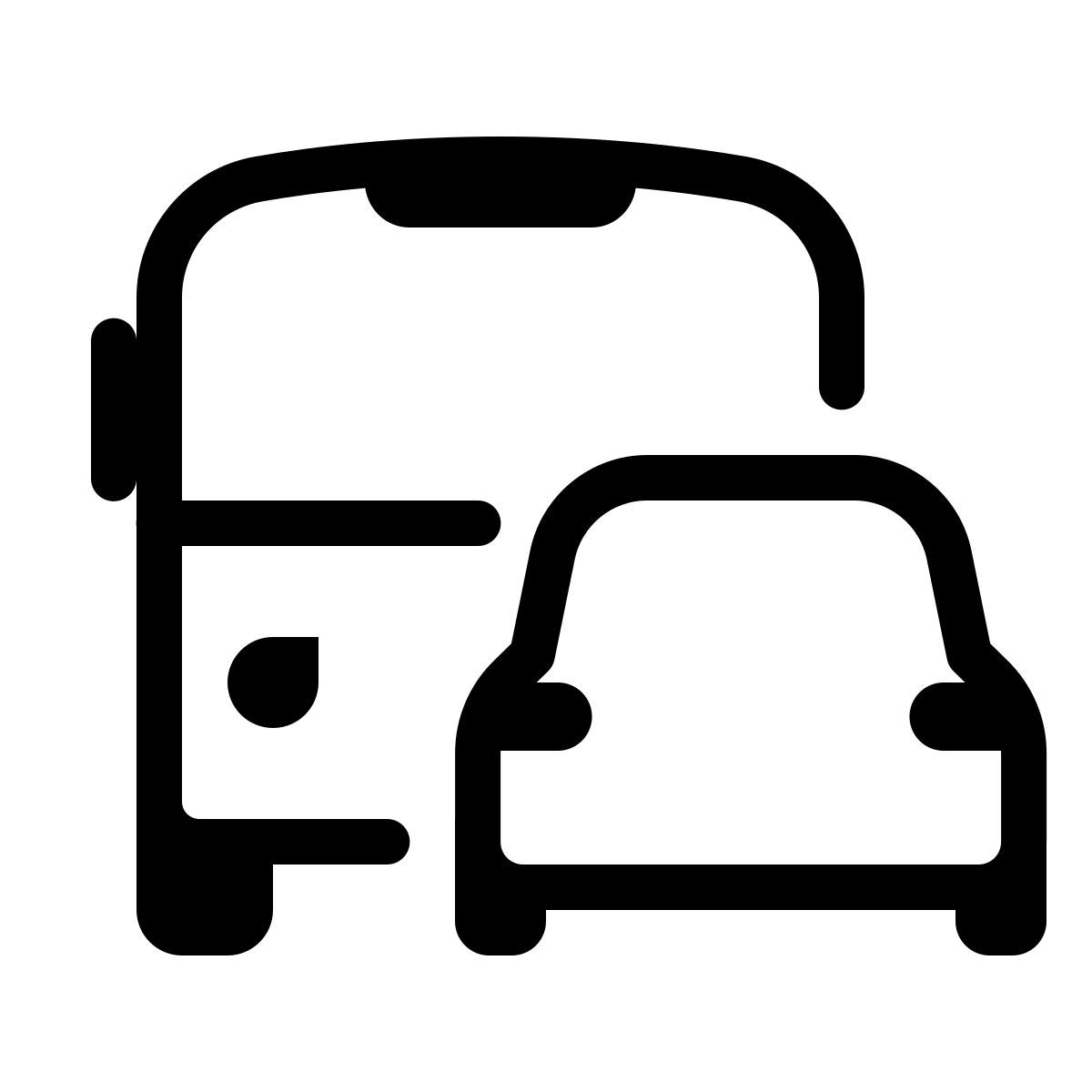 forma thin style transporte terrestre icon