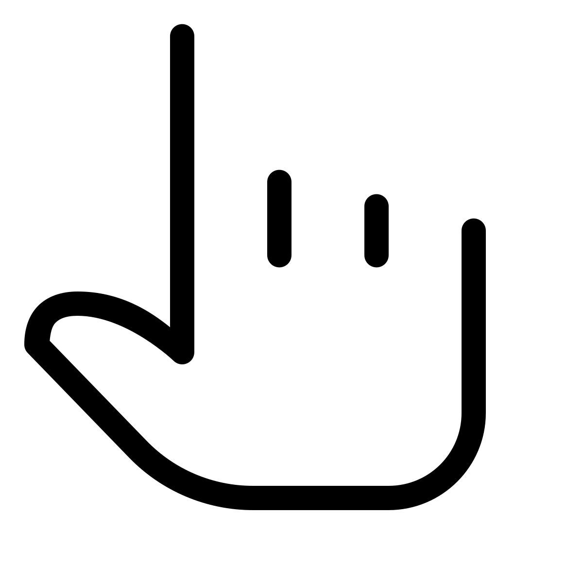 forma thin style 최대 손 icon