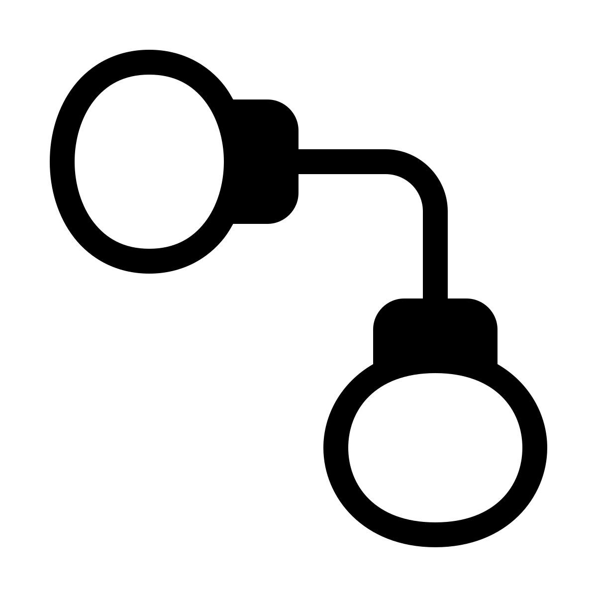 forma thin style handcuffs icon