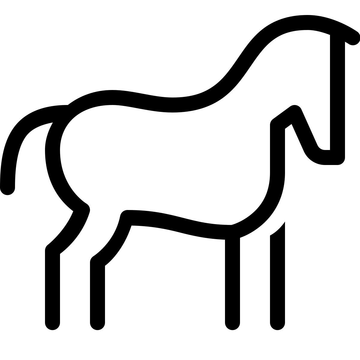 forma thin style horse icon