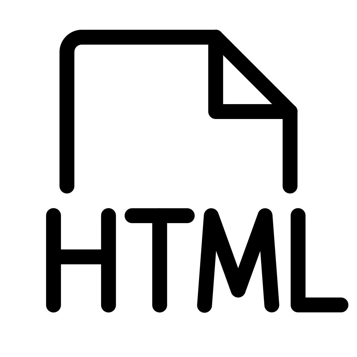 forma thin style tipo de archivo html icon