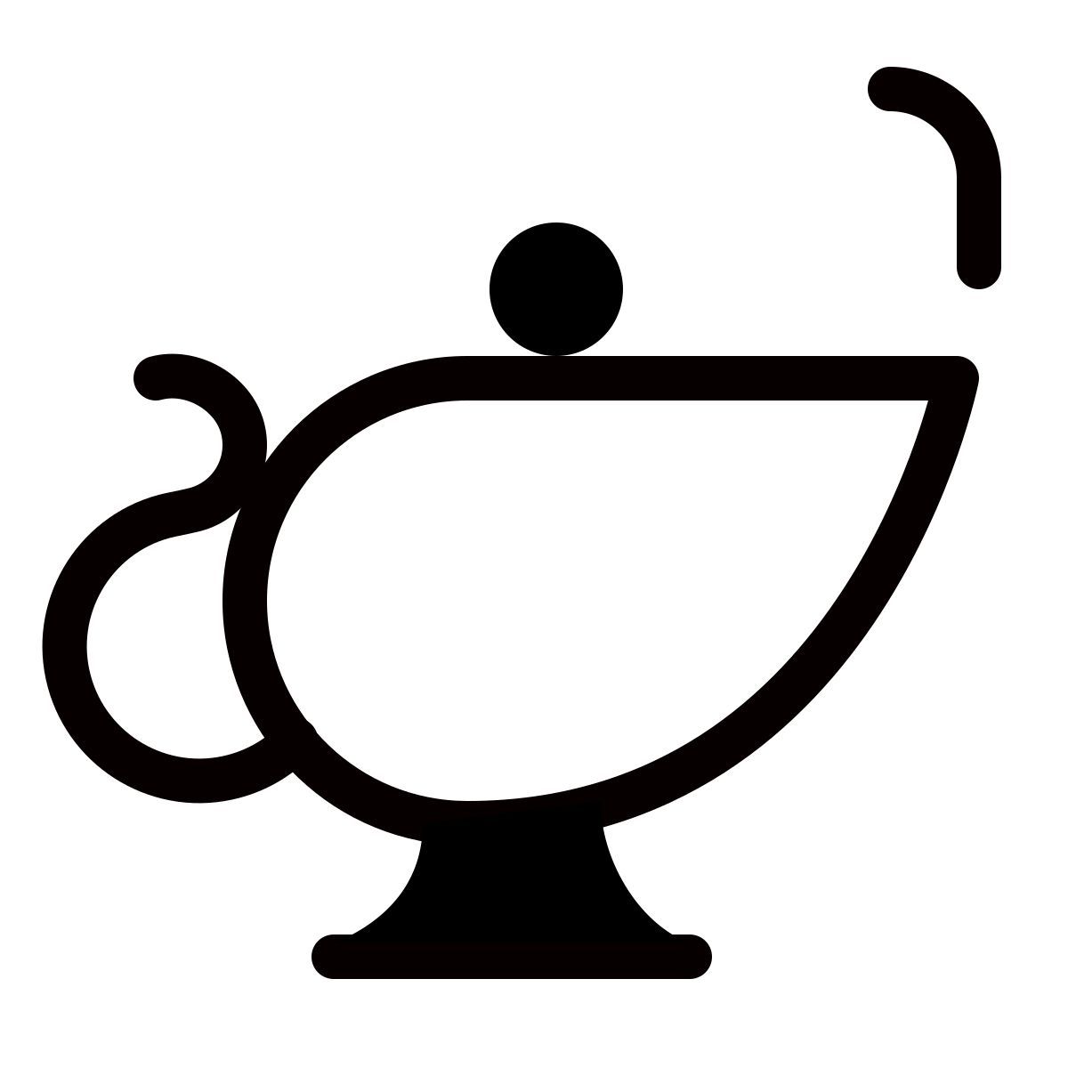 forma thin style lampada di aladino icon