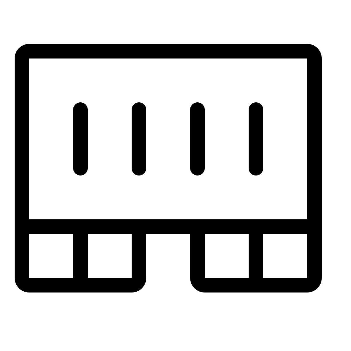 forma thin style tarjeta de memoria icon