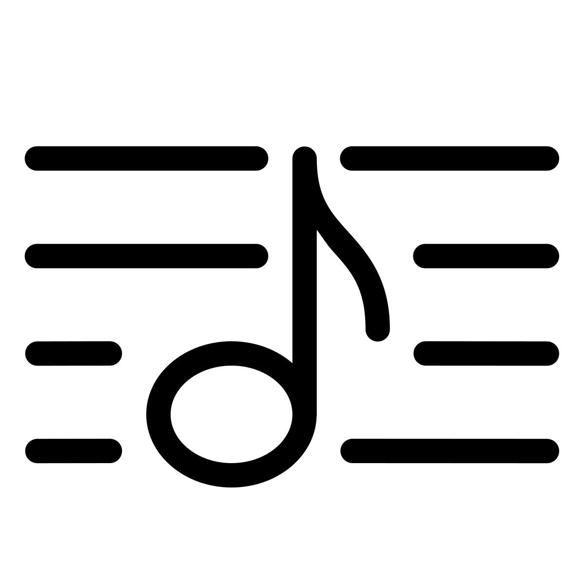 forma thin style musiktranskript icon