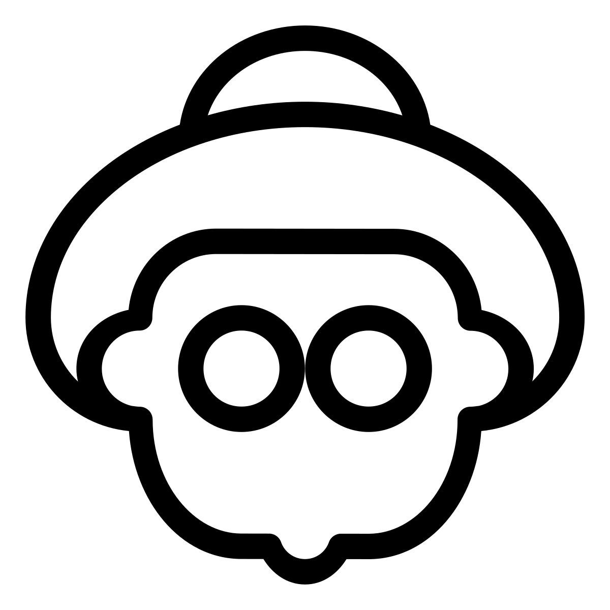 forma thin style old woman icon