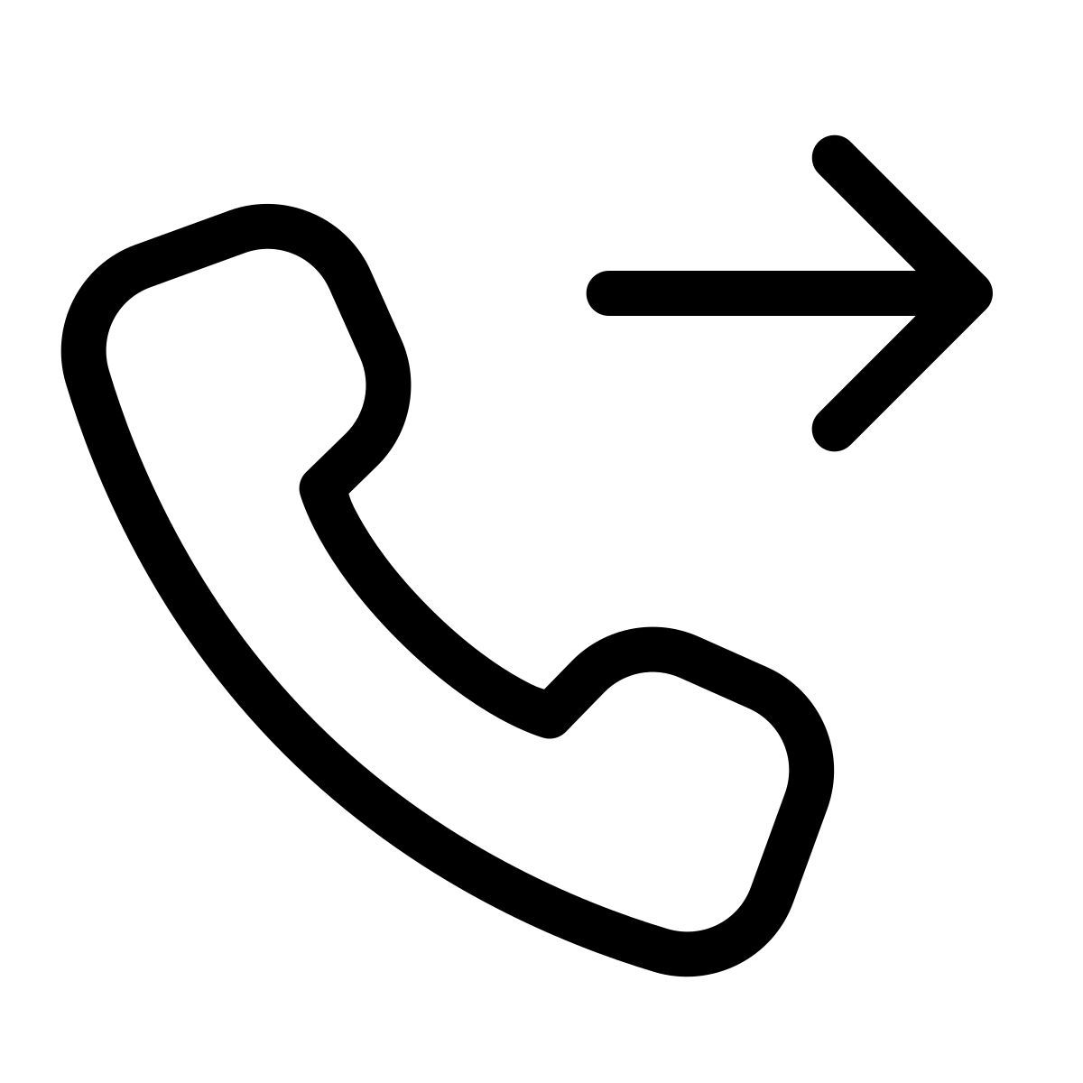 forma thin style llamada saliente icon