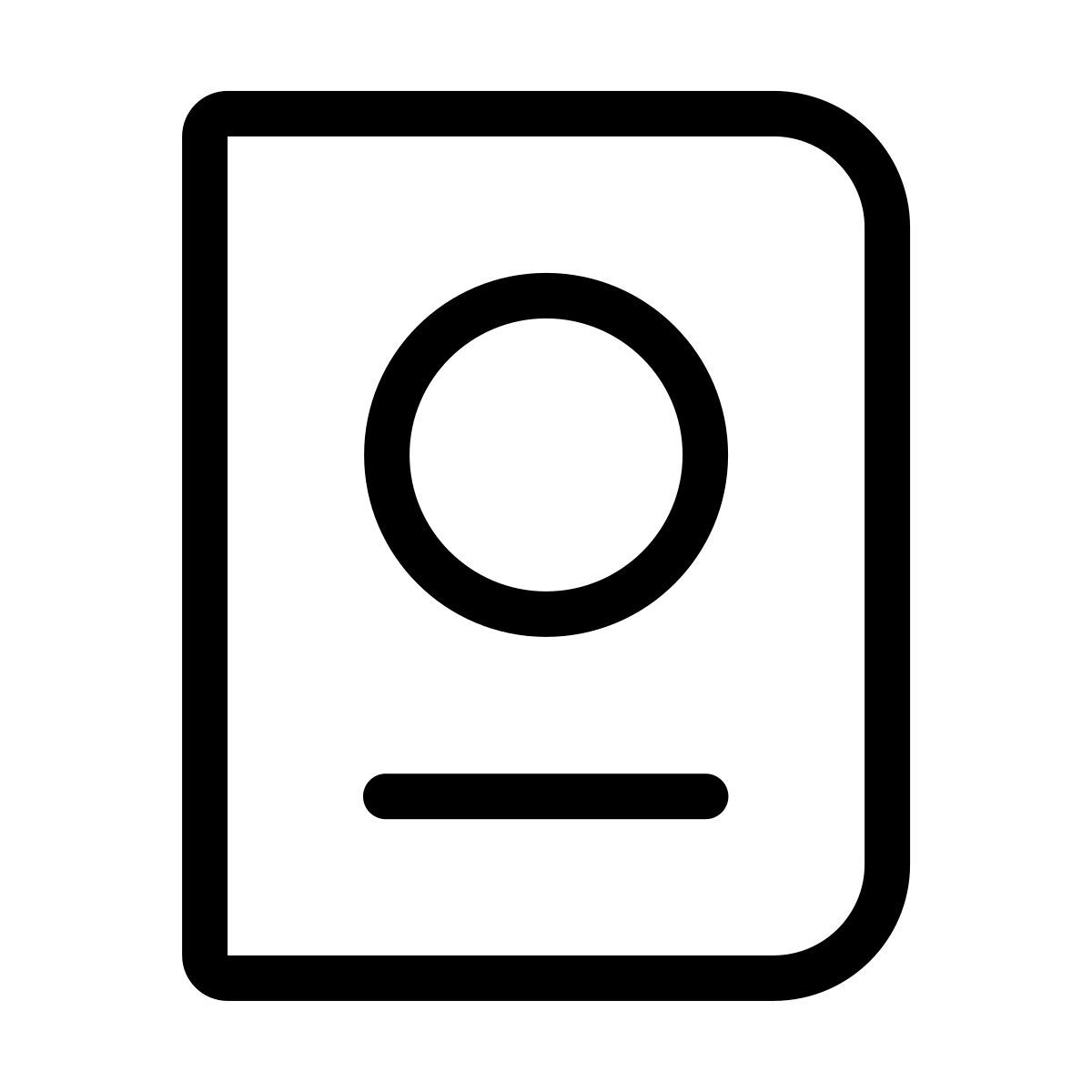 forma thin style 护照 icon