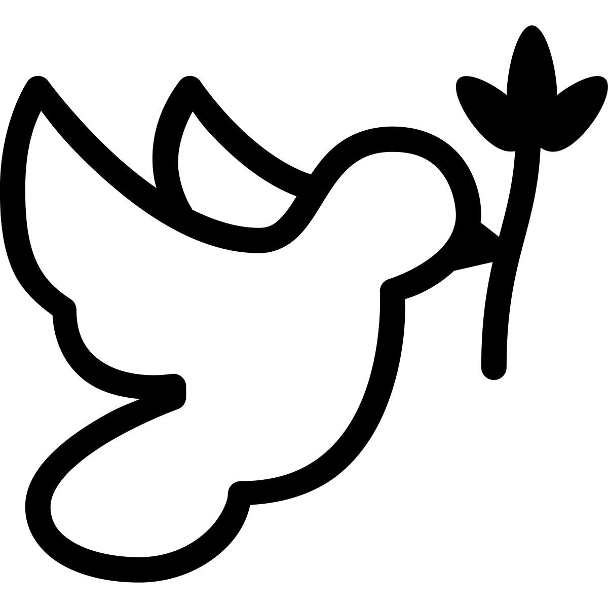 forma thin style peace pigeon icon