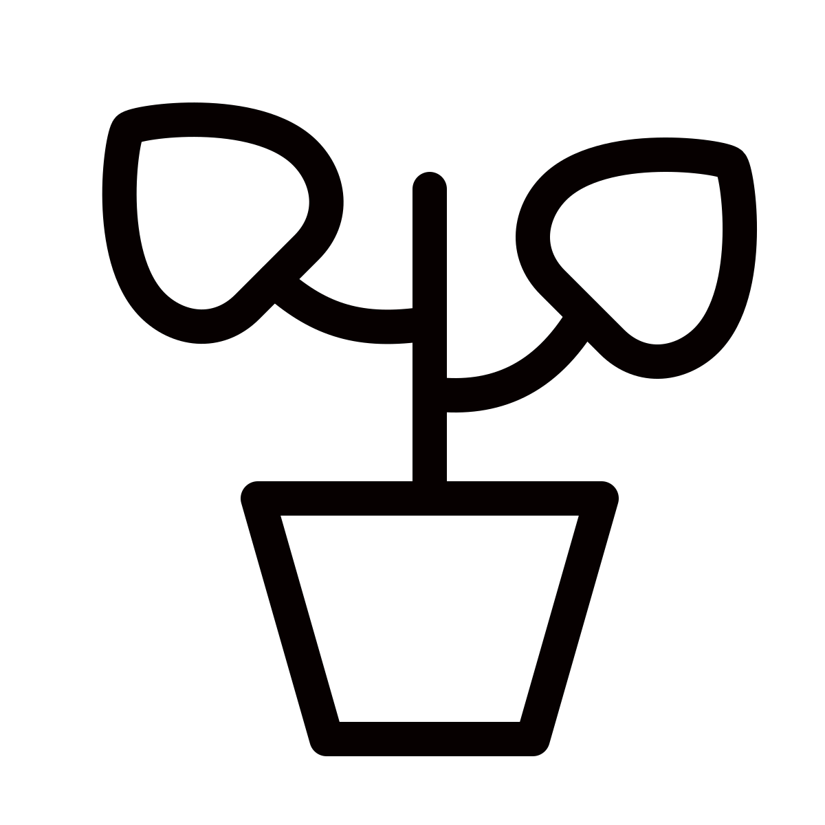 forma thin style potted plant icon