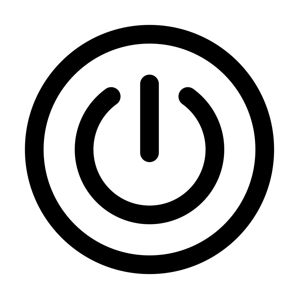 forma thin style encendido apagado icon