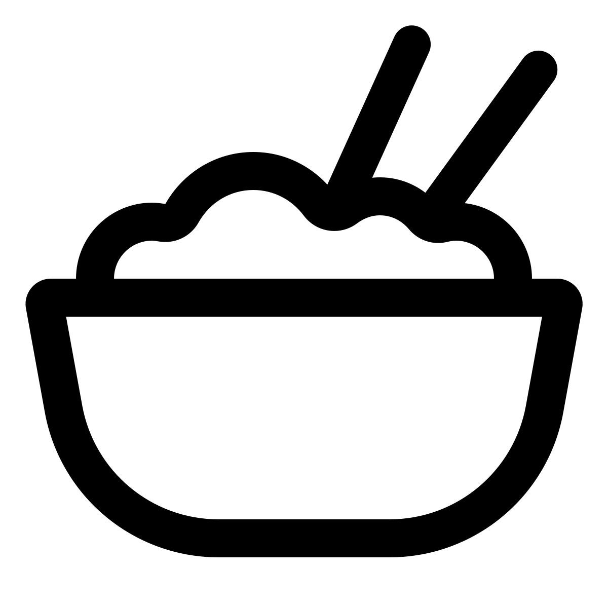 forma thin style cuenco de arroz icon