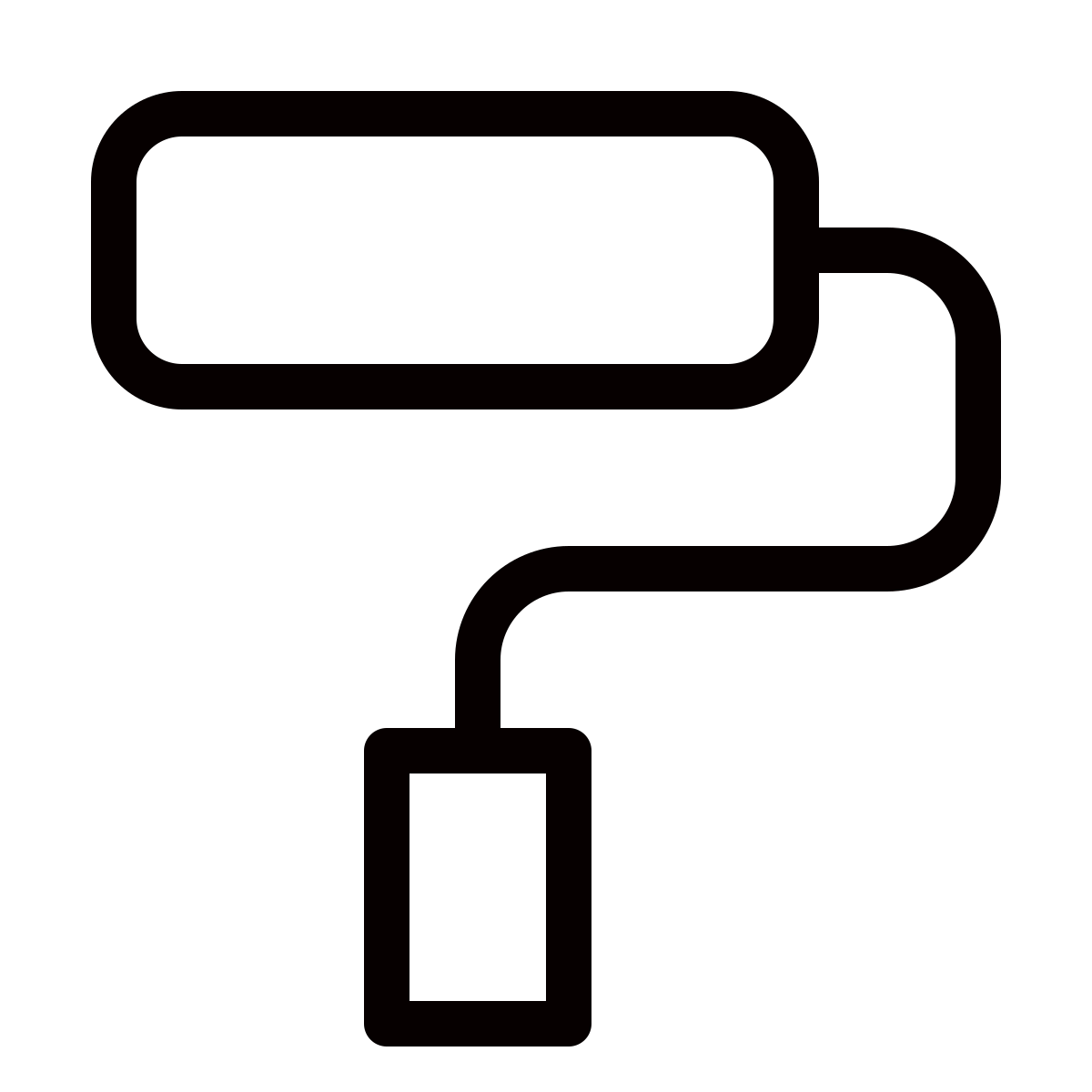 forma thin style roller brush icon