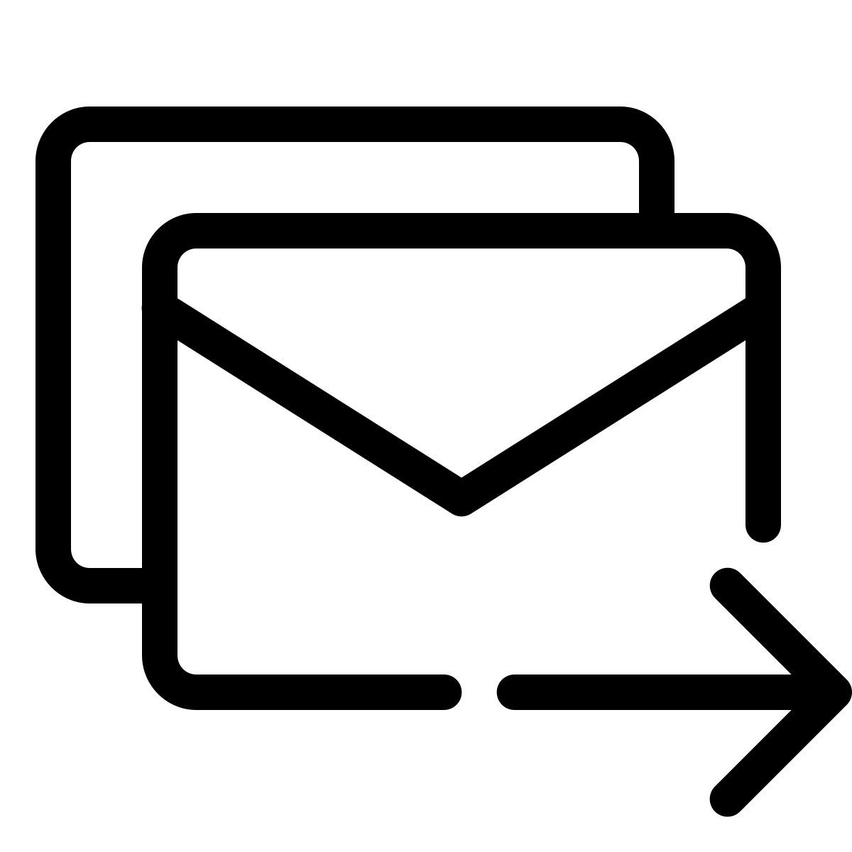 forma thin style 대량 이메일 보내기 icon