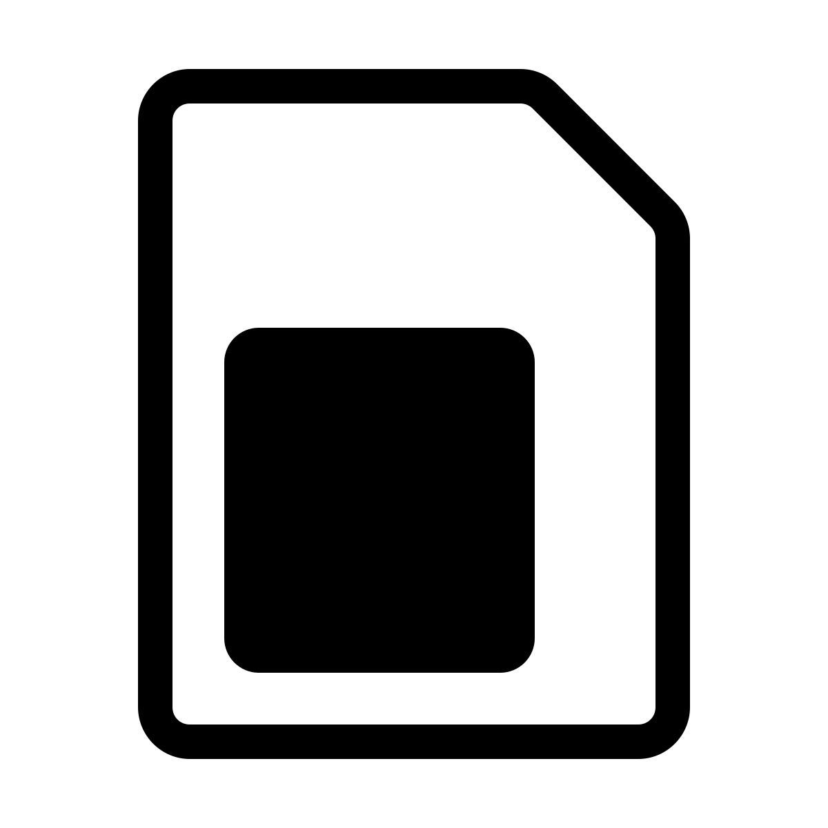 forma thin style scheda sim icon