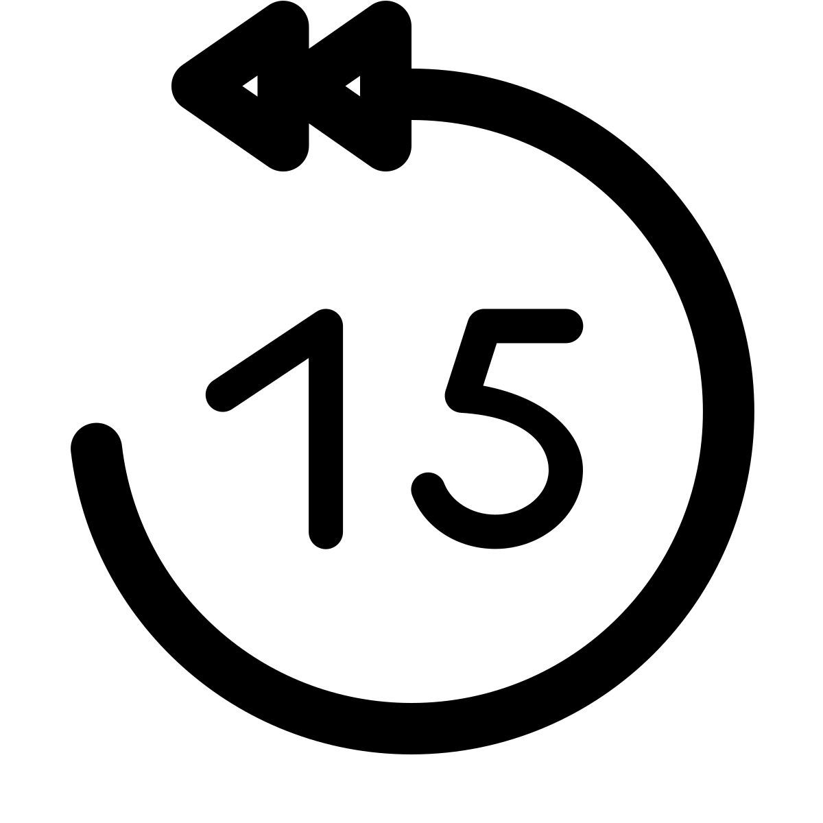 forma thin style skip 15 seconds back icon