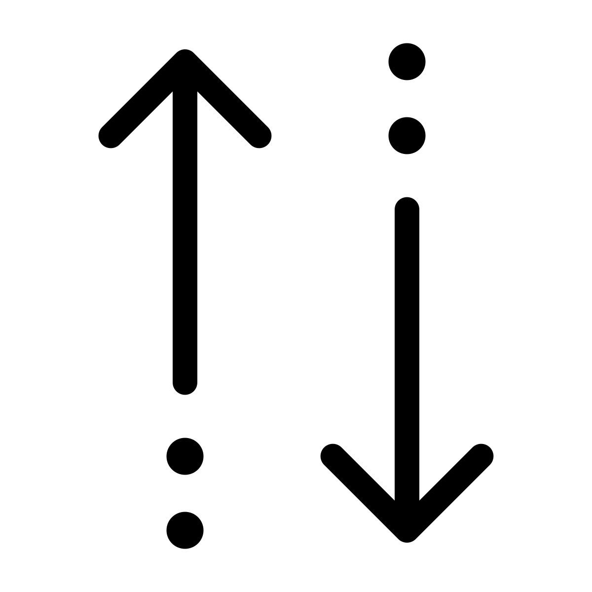 forma thin style sorting arrows icon