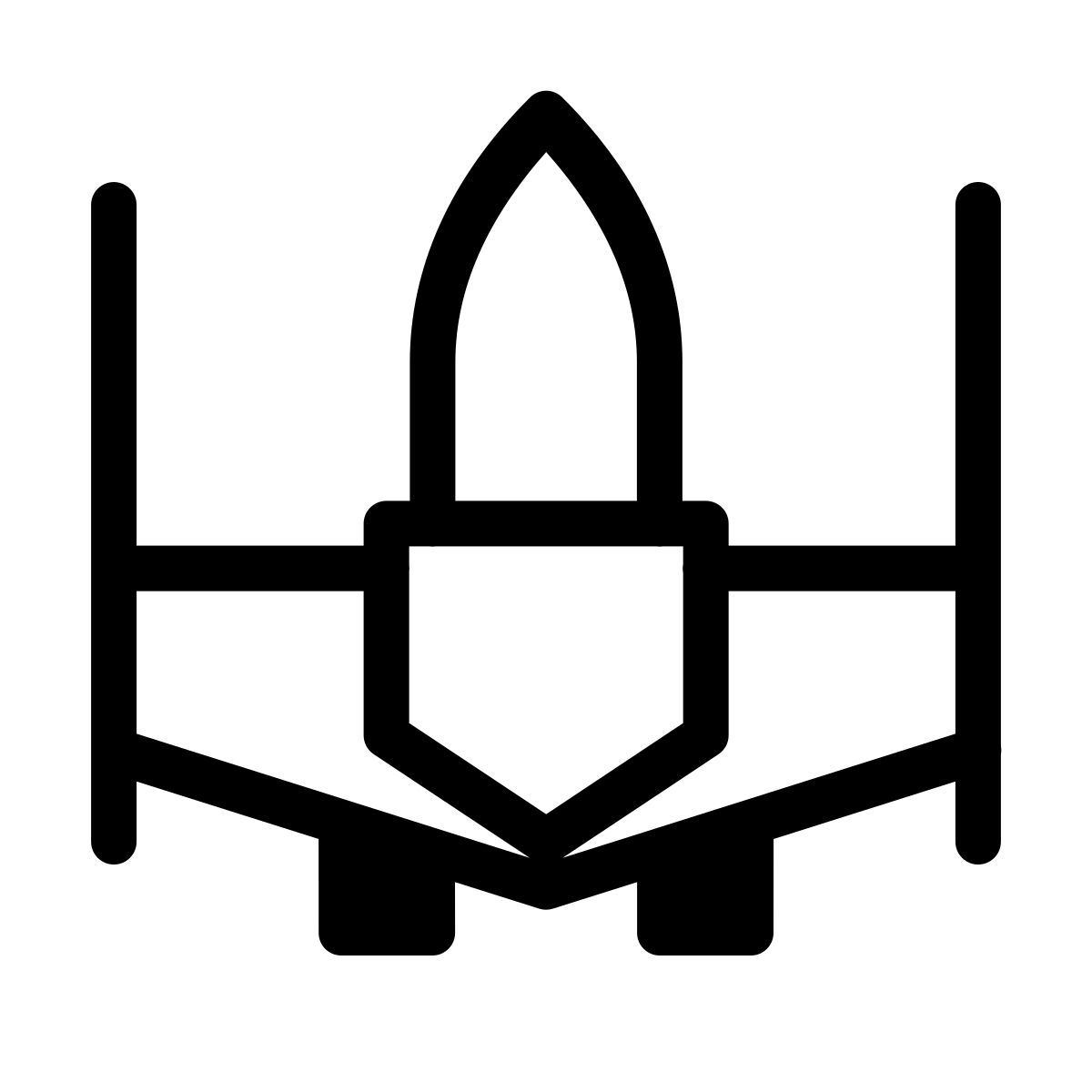 forma thin style space fighter icon